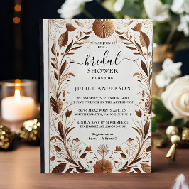 Invitación Un antiguo club de libros retro inglés cubre ducha