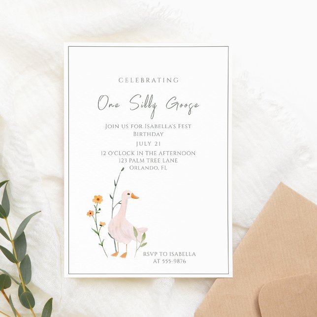 Invitación Un apacible festival de oca Cumpleaños Minimalismo (Subido por el creador)