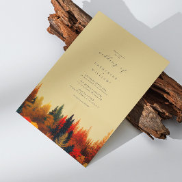 Invitación Un asunto de cuento de hadas: Boda de otoño capric