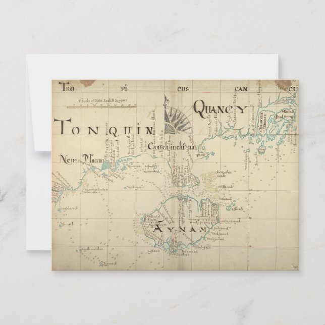 Invitación Un auténtico mapa pirata de 1690 (Anverso)