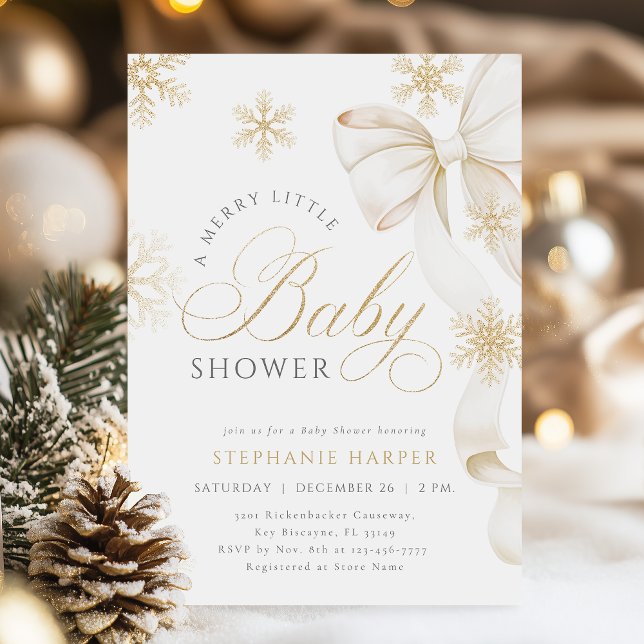 Invitación Un Baby Shower con un poco de oro (Subido por el creador)