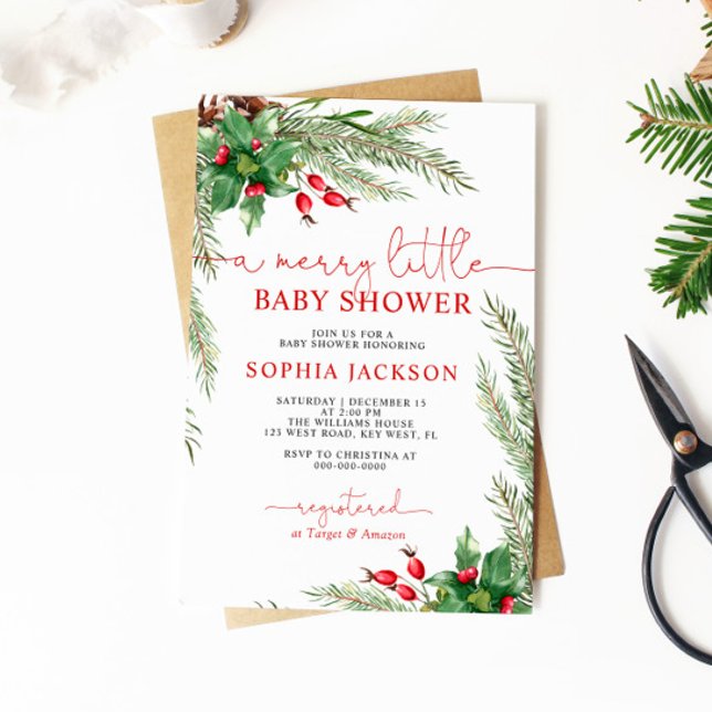 Invitación Un Baby Shower de unos Navidades muy amables (Subido por el creador)