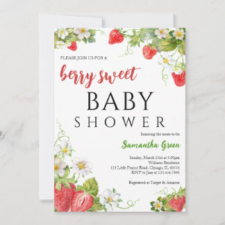 Invitación Un Baby Shower dulce de Berry