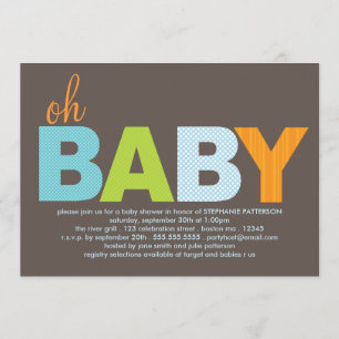 Invitación Un Baby Shower moderno y elegante