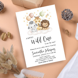 Invitación Un Baby Shower pequeño y salvaje