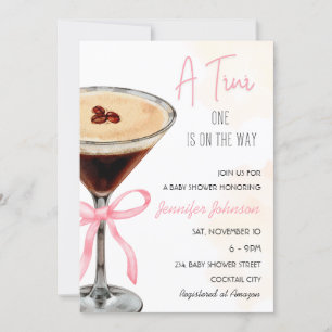 Invitación Un Baby Shower Tini One Expresso Martini
