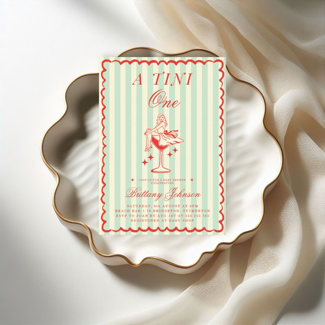 Invitación Un Baby Shower Tini One Martini (Subido por el creador)