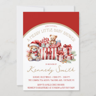 Invitación Un Baby Shower, una ducha roja y pekinesa