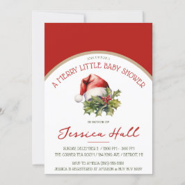 Invitación Un Baby Shower, una ducha roja y verde