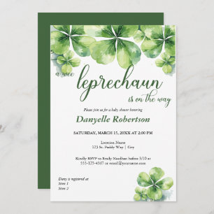 Invitación Un Baby Shower Wee Leprechaun - Bebés en Marcha