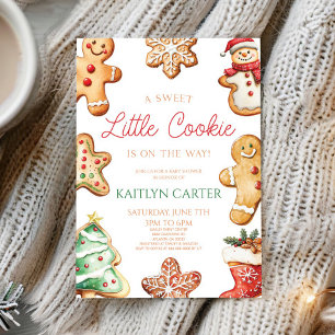Invitación Un Bebe de Galletas de Jengibre Dulce Shower de Ba