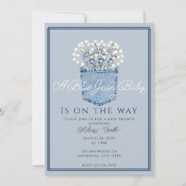 Invitación Un bebé de pantalones azules