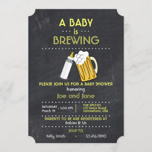 Invitación Un bebé está elaborando cerveza
