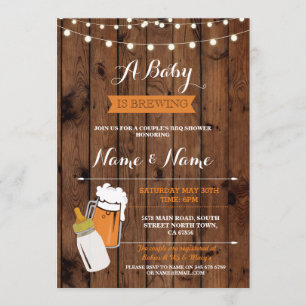 Invitación Un bebé está elaborando cerveza las cervezas de la