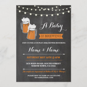 Invitación Un bebé está elaborando cerveza las cervezas de la