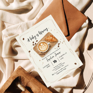 Invitación Un bebé está elaborando el tema del café Baby Show