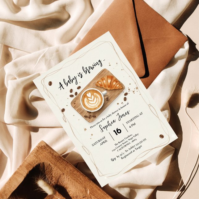 Invitación Un bebé está elaborando el tema del café Baby Show (Subido por el creador)