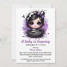 Un bebé está en camino – Baby Shower Gótico de Hal