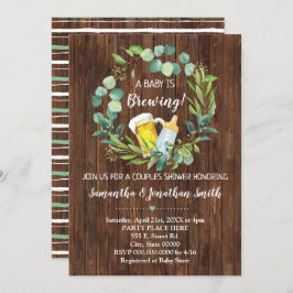 Invitación Un bebé está preparando a las parejas una ducha de