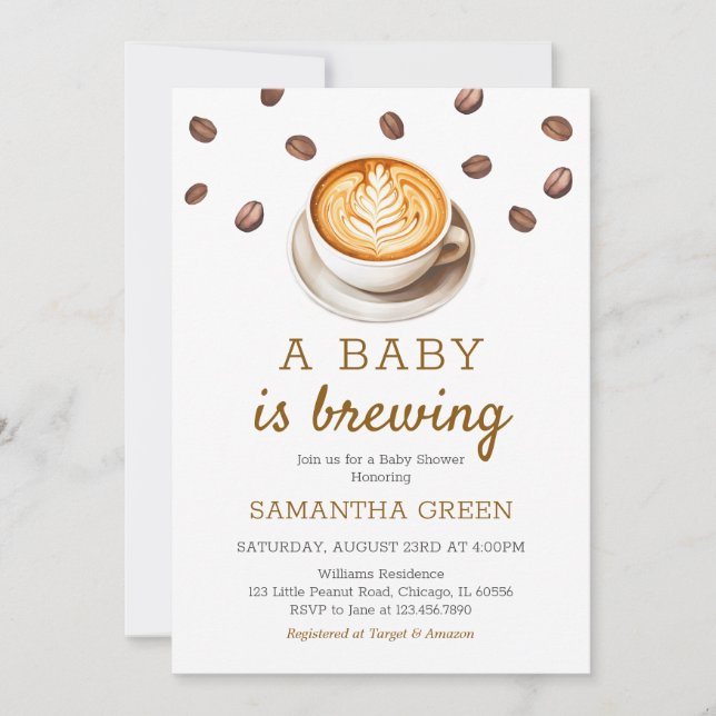Invitación Un bebé está preparando Baby Shower (Anverso)