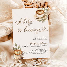 Invitación Un bebé está preparando Baby Shower, café Baby Sho