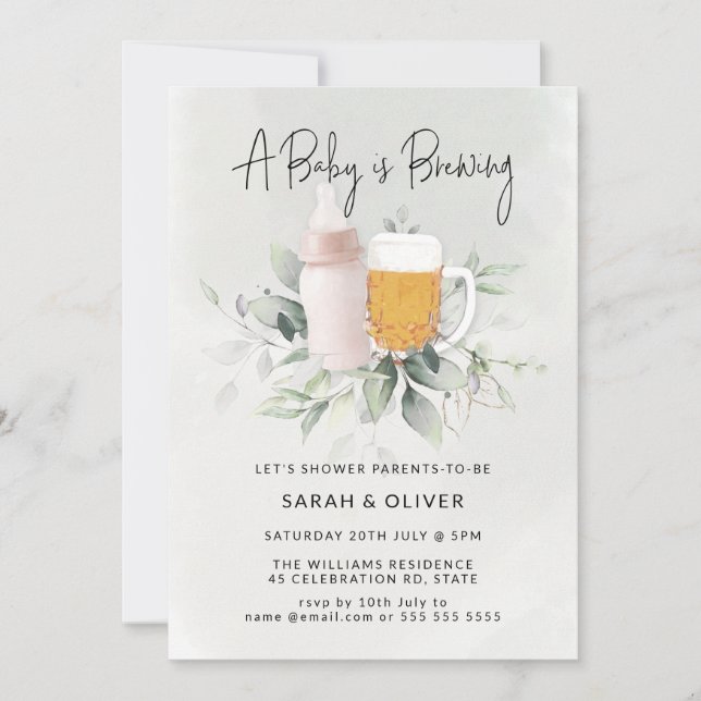 Invitación Un bebé está preparando Baby Shower, Chica de la v (Anverso)