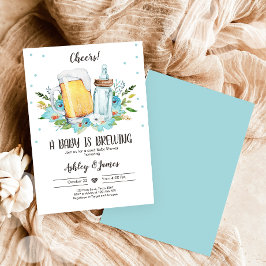 Invitación Un bebé está preparando Baby Shower con "Blue Chey