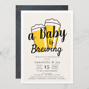 Invitación Un bebé está preparando Baby Shower de cerveza
