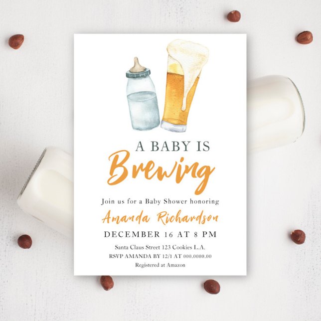 Invitación Un bebé está preparando Baby Shower de cerveza de  (Subido por el creador)