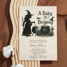 Invitación Un bebé está preparando Baby Shower de Halloween