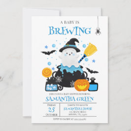 Invitación Un bebé está preparando Baby Shower de Halloween a