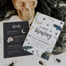 Invitación Un bebé está preparando Baby Shower de Halloween t