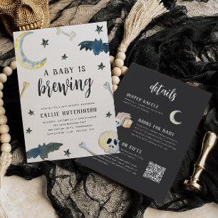 Invitación Un bebé está preparando Baby Shower de Halloween t