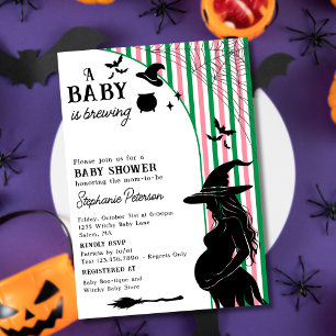 Invitación Un bebé está preparando Baby Shower de Halloween v
