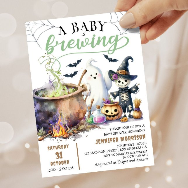 Invitación Un bebé está preparando Baby Shower de Halloween v (Subido por el creador)
