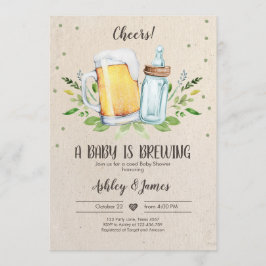 Invitación Un bebé está preparando Baby Shower de hierbas par