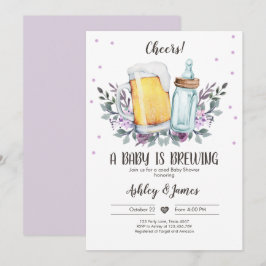 Invitación Un bebé está preparando Baby Shower de hierbas par