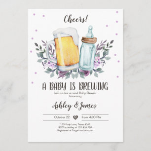 Invitación Un bebé está preparando Baby Shower de hierbas par