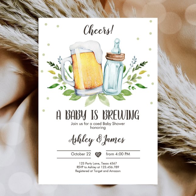 Invitación Un bebé está preparando Baby Shower de hierbas par (Subido por el creador)
