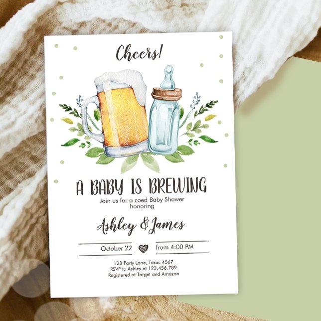 Invitación Un bebé está preparando Baby Shower de hierbas par (Subido por el creador)