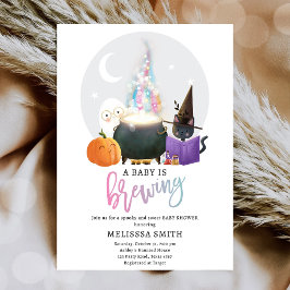 Invitación Un bebé está preparando Baby Shower espeluznante d