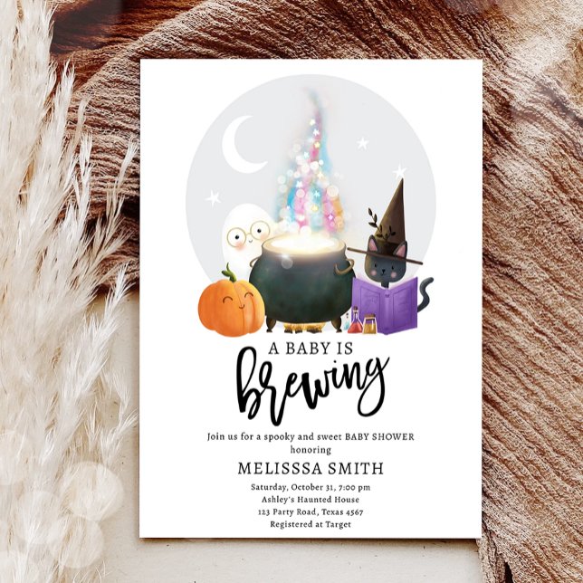 Invitación Un bebé está preparando Baby Shower espeluznante d (Subido por el creador)