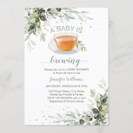 Invitación Un bebé está preparando Baby Shower Fiesta de té