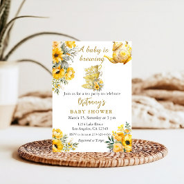 Invitación Un bebé está preparando Baby Shower Fiesta de té