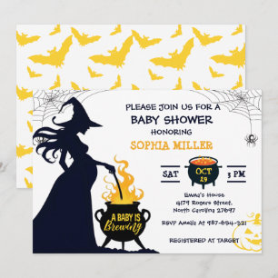 Invitación Un bebé está preparando Baby Shower para brujas de