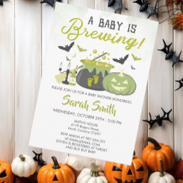 Invitación Un bebé está preparando Baby Shower para brujas de