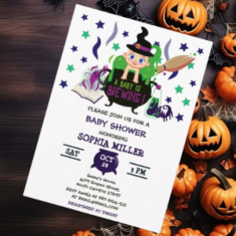 Invitación Un bebé está preparando Baby Shower para brujas de