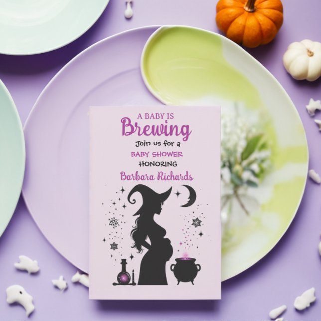 Invitación Un bebé está preparando Baby Shower para brujas de (Subido por el creador)