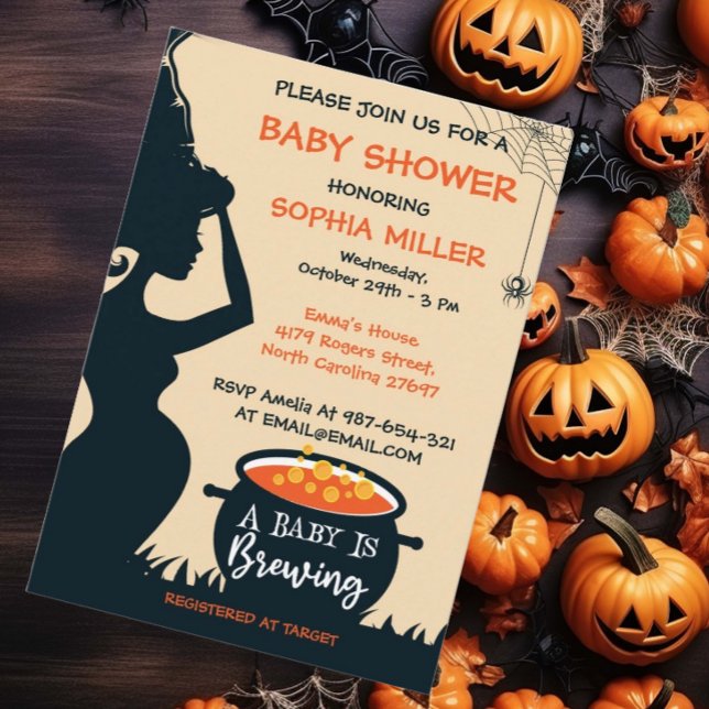 Invitación Un bebé está preparando Baby Shower para brujas de (Subido por el creador)