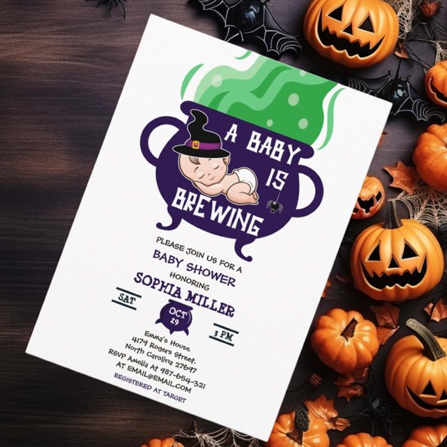 Invitación Un bebé está preparando Baby Shower para brujas de (Subido por el creador)